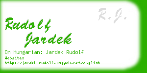 rudolf jardek business card